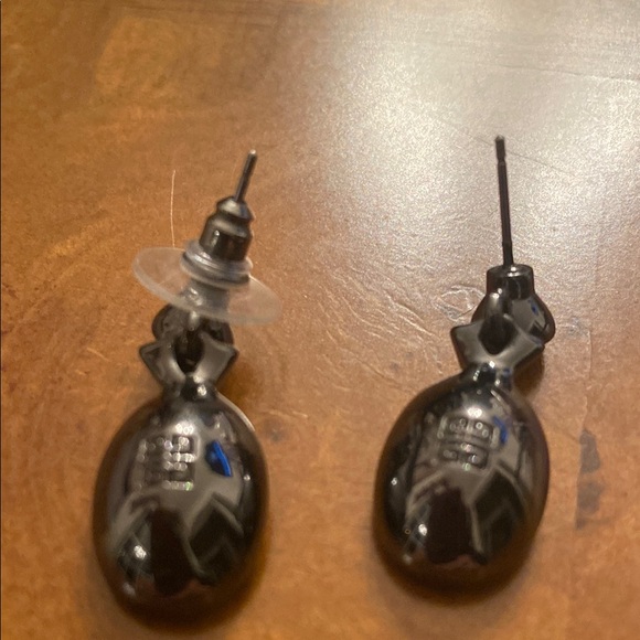 Elegant Gold and Silver Leaf Earrings - Picture 5 of 5